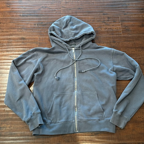 Brandy Melville Jackets & Blazers - Brandy Melville Faded Navy Hoodie Zip Up, Oversized, One Size, Great Condition!!